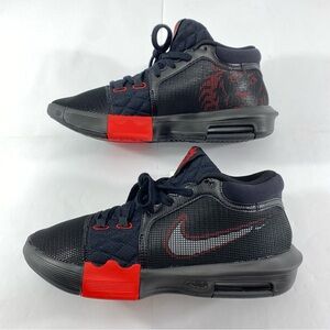 NIKE LEBRON WITNESS VIII FB2239-005  Black White University Red Men’s 10 NEW